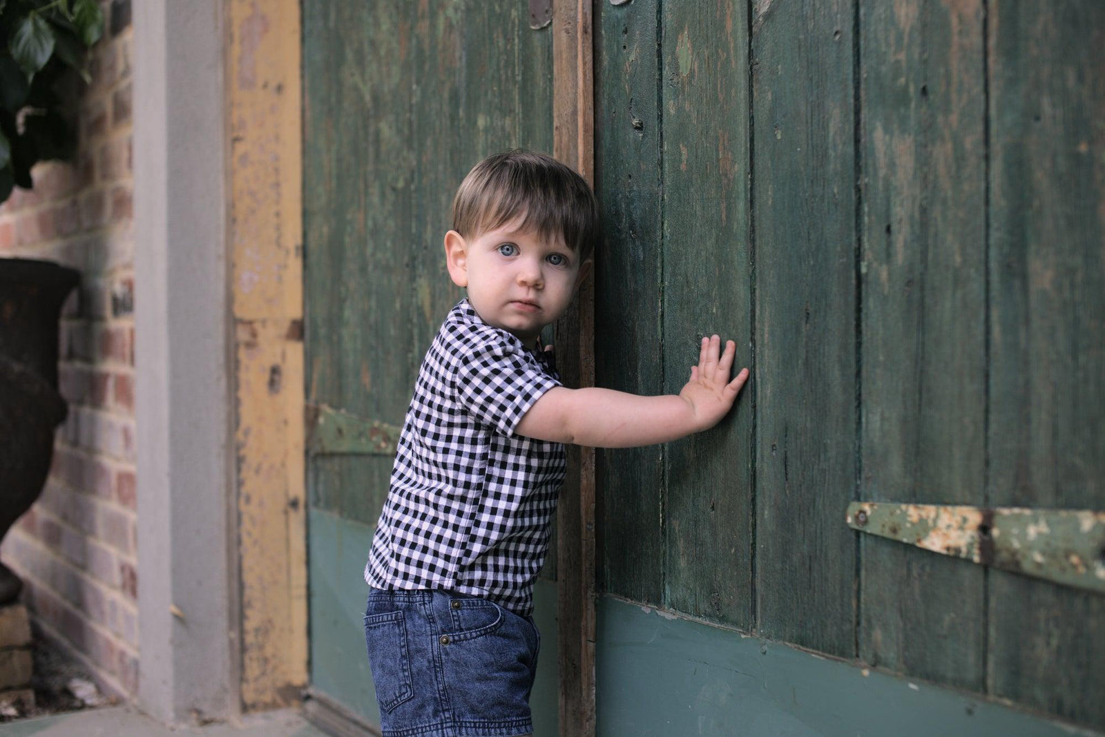 Minouche Remy Shirt - Black/White Gingham - Boy top - Minouche
