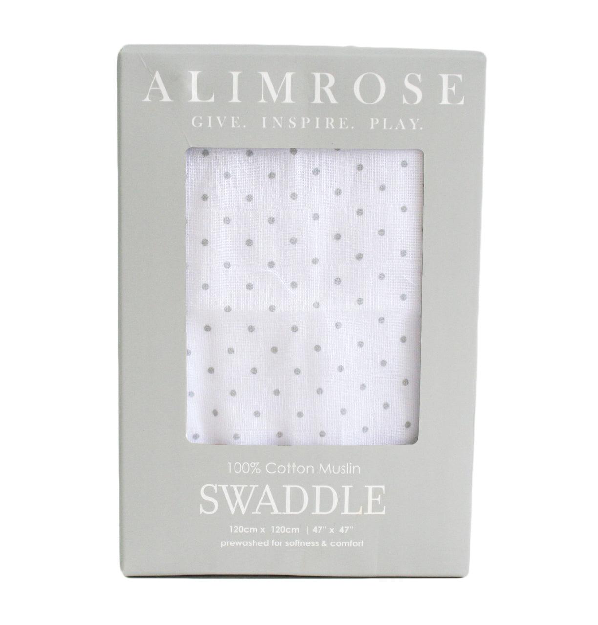 Muslin Swaddle Spot Grey - Accessory - Alimrose