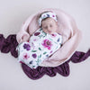 Peony Bloom - Snuggle Hunny Snuggle Swaddle &amp; Topknot Set - Baby Swaddle - Snuggle Hunny Kids