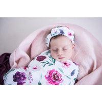 Peony Bloom - Snuggle Hunny Snuggle Swaddle & Topknot Set - Baby Swaddle - Snuggle Hunny Kids