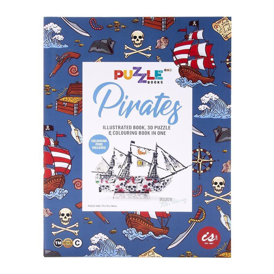 Pirate Illustrated Book, 3D Puzzle and Colouring Book - Toys - Independence studios