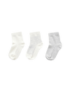 Purebaby 3 Pack Socks - Grey Melange - socks and tights - Purebaby
