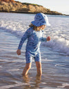 Purebaby Boys L/S Sunsuit - Whale Pod Print - Baby &amp; Toddler Swimwear - Purebaby