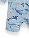 Purebaby Boys L/S Sunsuit - Whale Pod Print - Baby &amp; Toddler Swimwear - Purebaby