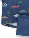 Purebaby Boys S/S Rashie Set - Coastal Cars Print - Baby &amp; Toddler Swimwear - Purebaby