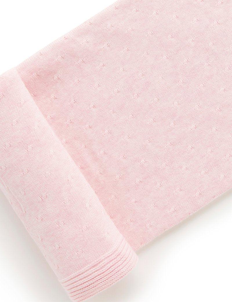 Purebaby Essential Blanket - Pale Pink Melange - Blanket - Purebaby