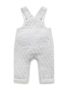 Purebaby Quilted Overall - Soft Grey Melange - Baby Overall - Purebaby