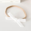 Snuggle Hunny Lullaby White Velvet Baby Headband and Bow - baby hair bands - Snuggle Hunny Kids