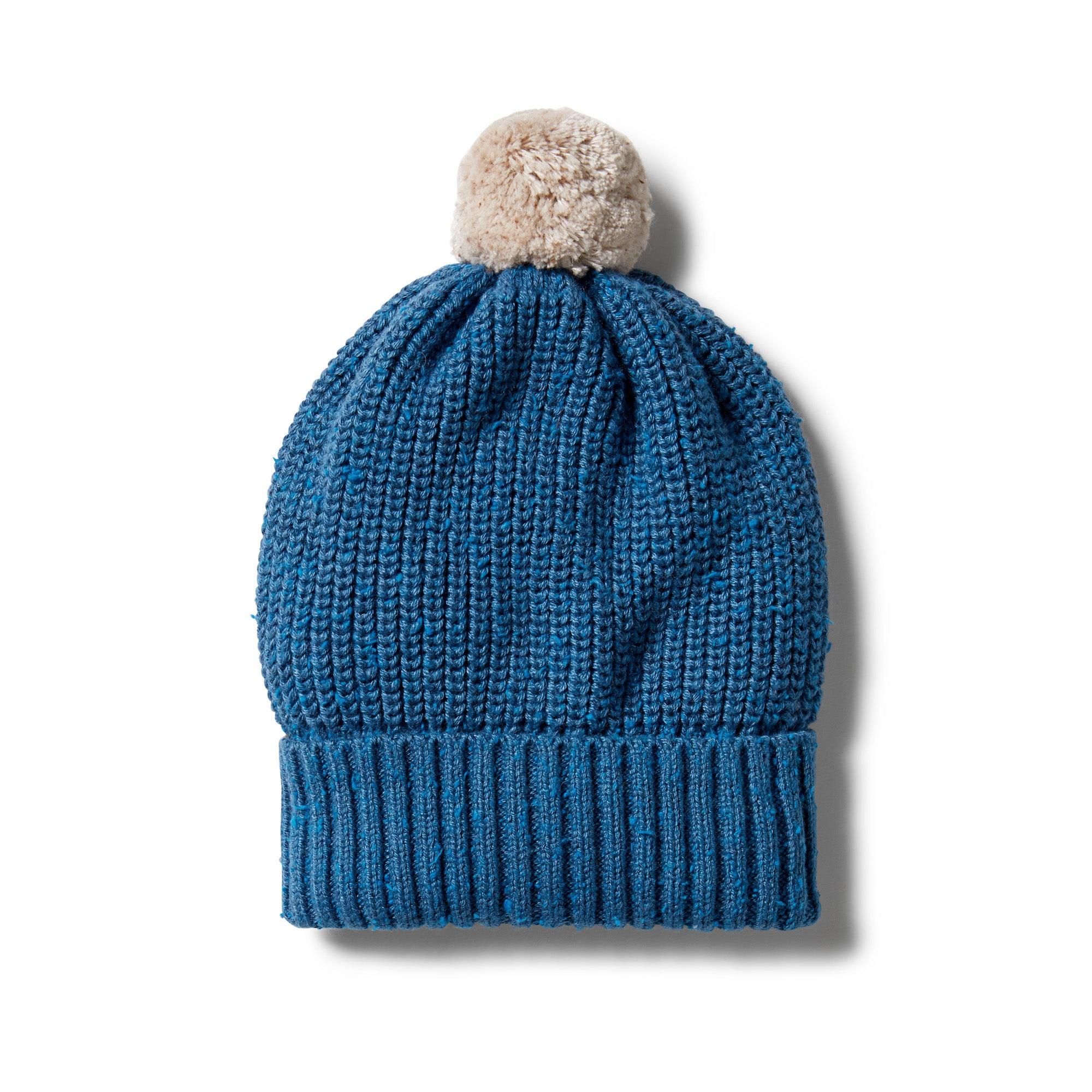 Wilson & Frenchy Knitted Hat - Denim Fleck - hats and beanie - wilson & Frenchy