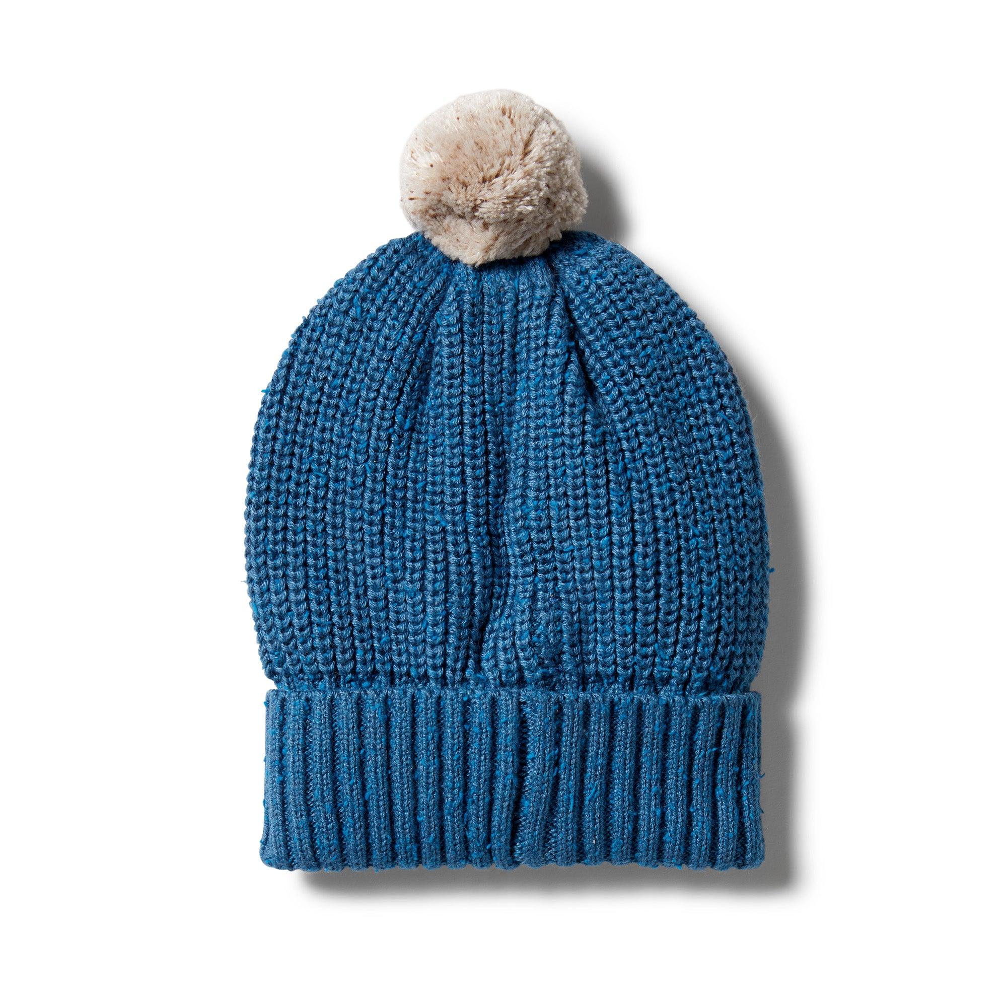 Wilson & Frenchy Knitted Hat - Denim Fleck - hats and beanie - wilson & Frenchy