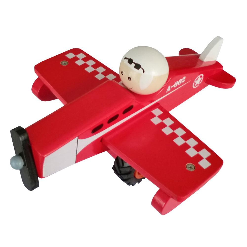 Wooden Airplane - Red - Toys - Toyslink